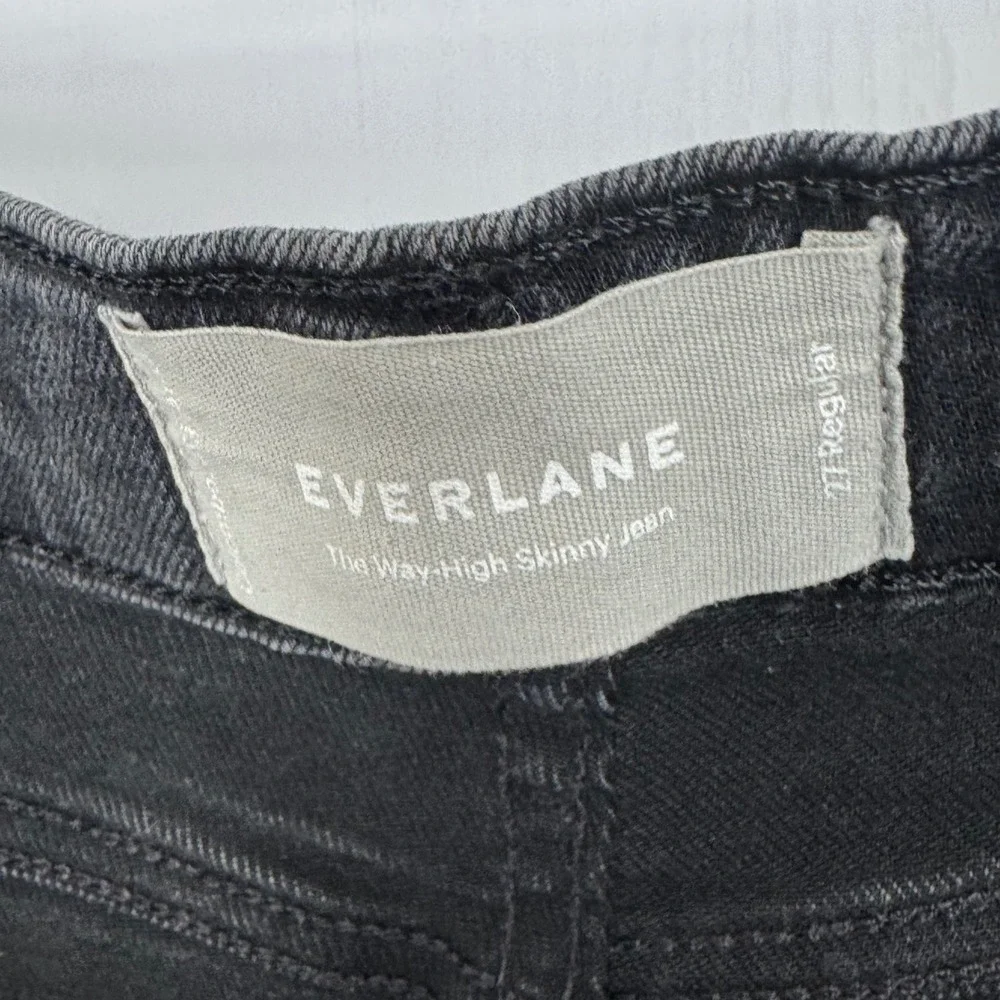 Everlane The Way High Skinny Jean Black‎ Wash Denim Women's Size 27 Regular